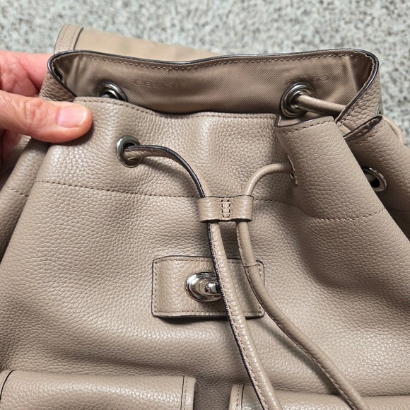 Coach Leather Backpack Purse Satchel Convertible Drawstring Bag - Picture 6 of 16